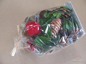 Herfstmix dennenappel deco mix Naturel/Rood, Hobby en Vrije tijd, Nieuw