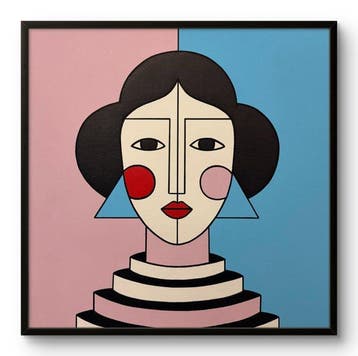Marcel Mendez - Fragmented Face # 69 # 70, # 71 -XL- ( No, Antiquités & Art
