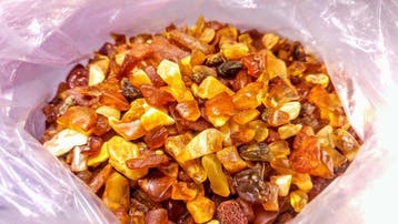 Ruw - rauw - Barnsteen - Baltic Amber Lot 1 kg - 1 cm - 0.5