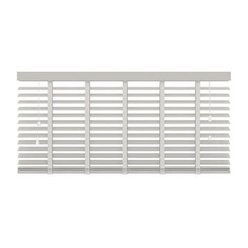 Houten jaloezie - 60x220 cm (bxh) - 50 mm - wit, Verzenden, Nieuw