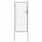 vidaXL Tuinpoort gegalvaniseerd staal 100x175 cm zilver, Tuin en Terras, Verzenden, Nieuw