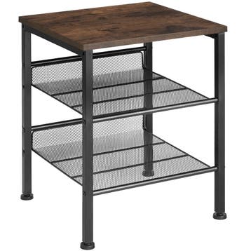 tectake Bijzettafel Lincoln 40,5x40x50,5cm - Industrieel hou, Verzenden