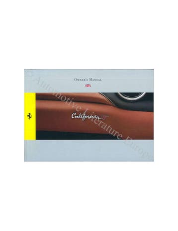 2014 FERRARI CALIFORNIA T INSTRUCTIEBOEKJE ENGELS, Ophalen of Verzenden