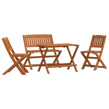 vidaXL 4-delige Tuinset voor kinderen massief eucalyptushout, Tuin en Terras, Verzenden, Nieuw, Tuinset