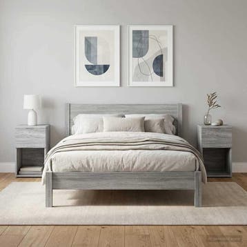vidaXL Bedkast 2 st Grijs Sonoma 29 x 31,5 x 49 cm Bewerkt, Verzenden