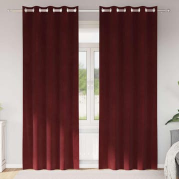 vidaXL Gordijnen 2 st Wijnrood 140 x 245 cm fluweel, Verzenden