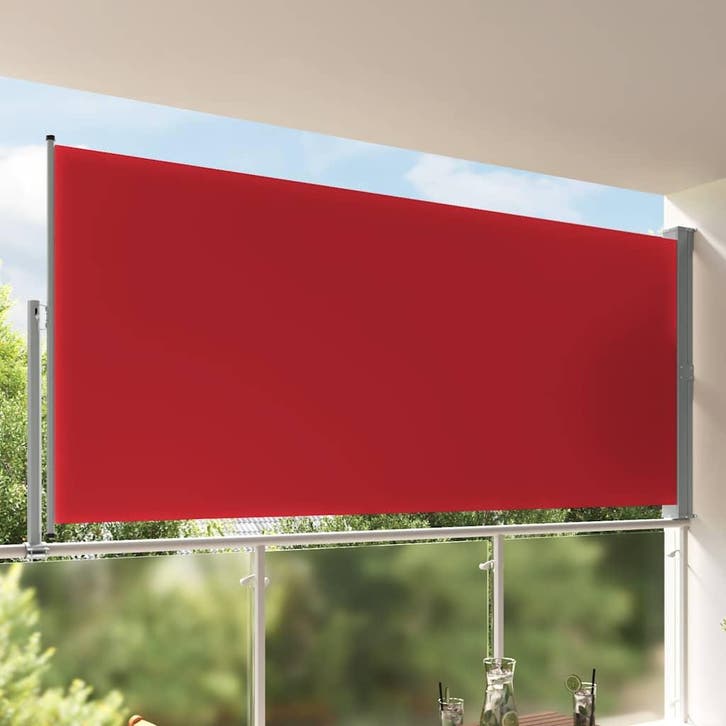 vidaXL Tuinscherm uittrekbaar 160x300 cm rood, Tuin en Terras, Parasols, Nieuw, Verzenden