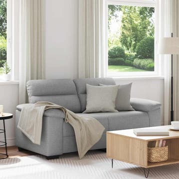 vidaXL 2-zitsbank / zetel Wolkengrijs 160x81x84 cm Stof, Huis en Inrichting, Zetels | Zetels, Verzenden, Nieuw