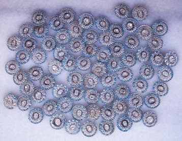 Collection thématique - Boutons en verre bohème, 100 pièces