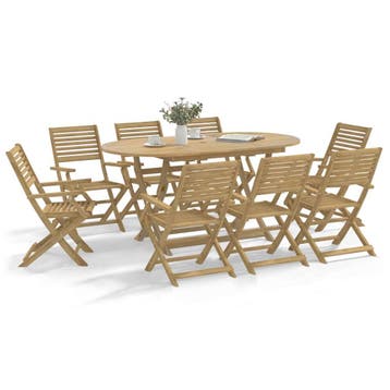 vidaXL Klapstoelen 6 stuks 54,5x61,5x86,5 cm Massief, Verzenden, Nieuw