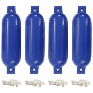 vidaXL Bootstootkussens 4 st Ø 14x50 cm PVC blauw, Watersport en Boten, Verzenden, Nieuw