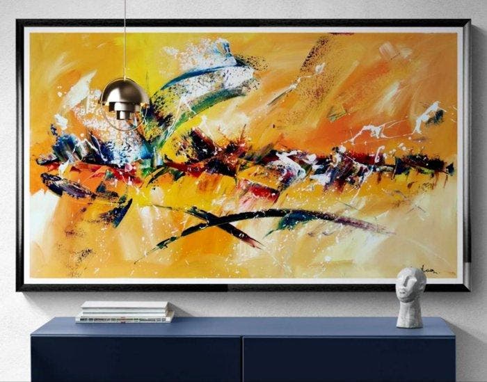 Luc Mora - Deep lava - XXL, Antiquités & Art, Art | Peinture | Moderne