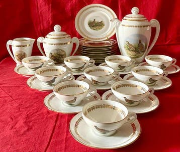 Limoges, Porcelaine Limousine - P.L - Koffieservies voor 10