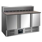 Pizzawerkbank | 400L | 3 Deuren (1/1 GN) | Boven 8x 1/6 GN, Verzenden, Nieuw in verpakking