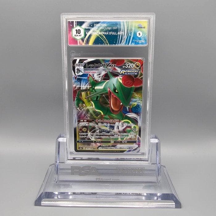 Pokémon Graded card - Rayquaza Vmax (Full Art) - Graad 10, Hobby en Vrije tijd, Verzamelkaartspellen | Pokémon