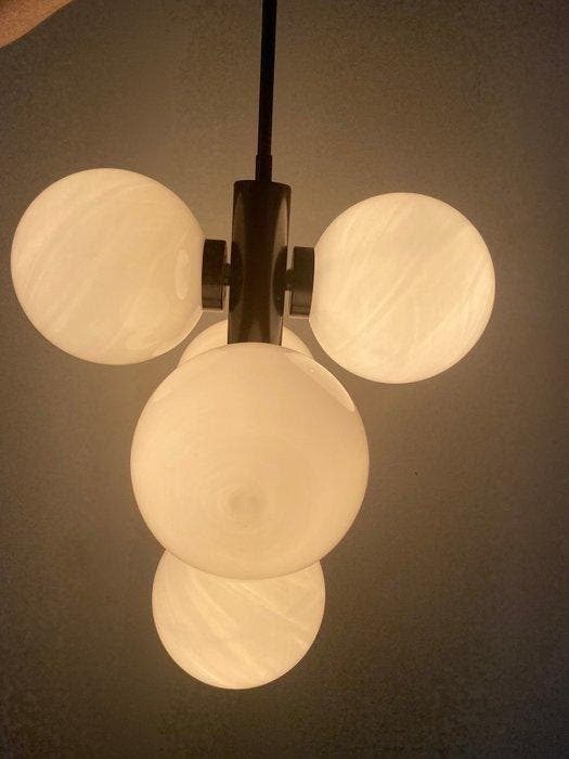 Massive - Plafondlamp - Metaal, Glas, Antiquités & Art, Antiquités | Éclairage