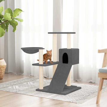 vidaXL Kattenmeubel met sisal krabpalen 82 cm donkergrijs, Verzenden