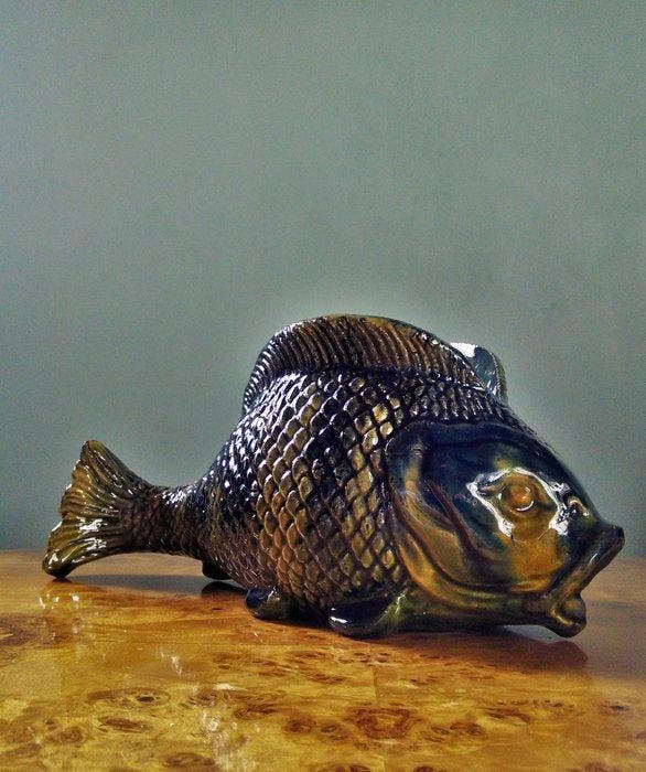 Vlaams Aardewerk / Poterie Flamande - Jardinière - Karper -, Antiek en Kunst, Antiek | Glaswerk en Kristal