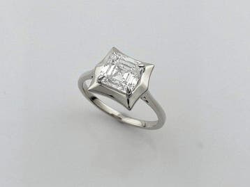 Zonder minimumprijs - Ring - 14 karaat Witgoud - 2.05ct. tw., Nieuw