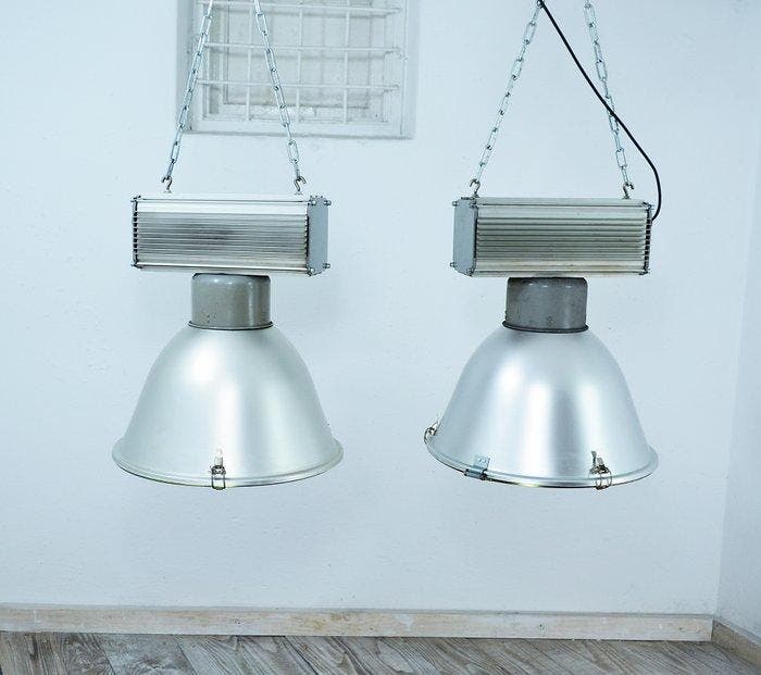 elGO - Plafondlamp - Aluminium, Staal, Glas, Antiquités & Art, Antiquités | Assiettes décoratives & Carrelages