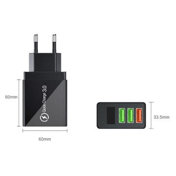 Qualcomm Quick Charge 3.0 Triple 3x Port USB Muur Oplader, Verzenden