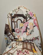 Artmaison stof Art Nouveau met papegaaien en vogelkooien-