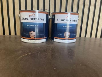 Veiling - 2x Gilde Meesters Vloerlak Blank Mat, Bricolage & Construction, Peinture, Vernis & Laque