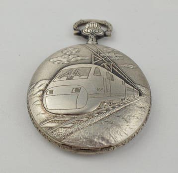 Tempic - Train Locomotive 17 Jewels mechanical pocket watch, Bijoux, Sacs & Beauté