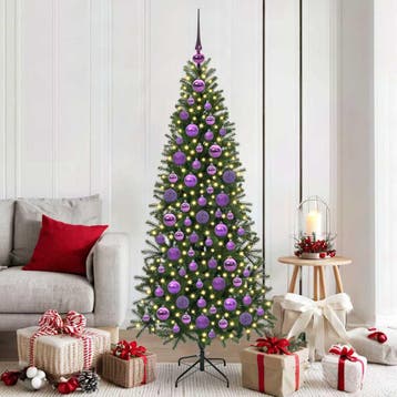 vidaXL Kerstbal Set 120 st 300 LEDs Warmwit Ø 6 cm, Verzenden