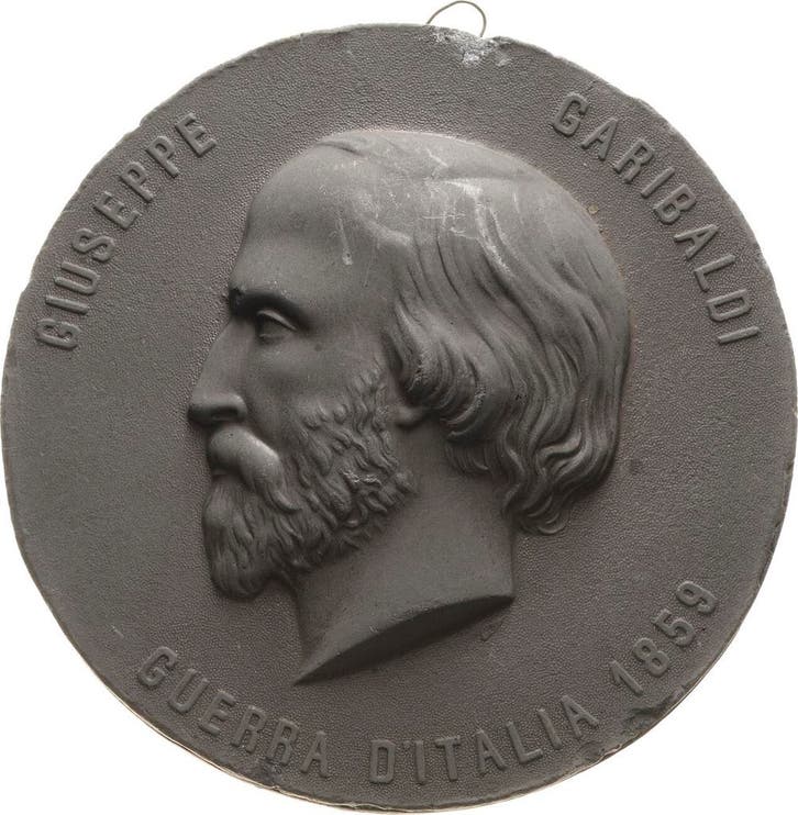 Einseitige Medaille aus gepresster Kohle Italien-koenigre..., Timbres & Monnaies, Monnaies | Europe | Monnaies non-euro, Envoi