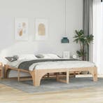 vidaXL Bedframe Bruin 200 x 200 cm Massief grenenhout, Verzenden, Nieuw