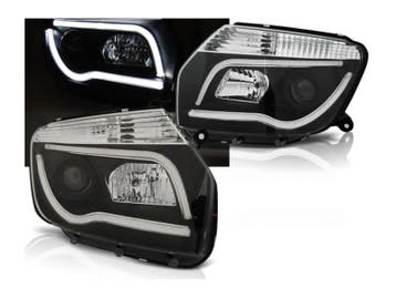 Tube light koplampen Black geschikt voor Dacia Duster, Verzenden, Nieuw, Universele onderdelen