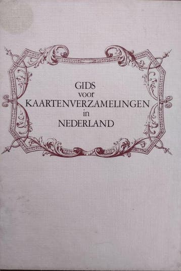 Gids voor kaartenverzamelingen in ned. - van Slobbe, Boeken, Verzenden, Nieuw