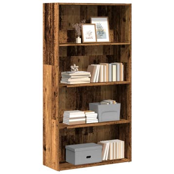 vidaXL Boekenkast 80x30x152 cm bewerkt hout oud houtkleurig, Verzenden