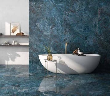 PROEFSTAAL - Lux Kiano Azzuro ( Blauw ) LEVIGLASS Hoogglans, Huis en Inrichting, Ophalen of Verzenden, Nieuw