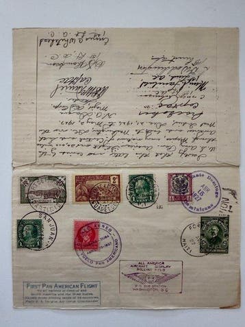 Wereld 1926/1927 - Dargue Goodwill Flight - Ondertekende, Gestempeld