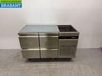 RVS Inomak Koelwerkbank 4 Laden 134 cm 230V Horeca, Ophalen of Verzenden