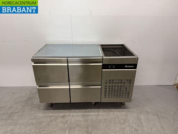RVS Inomak Koelwerkbank 4 Laden 134 cm 230V Horeca, Ophalen of Verzenden