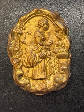 sculptuur, Cache-Clou Rococò - 15 cm - verguld en