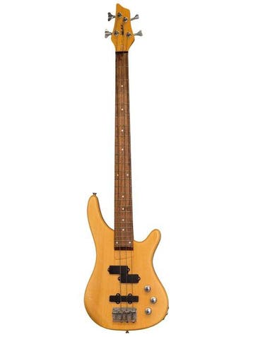 Sky Way - E-Bass / 4-Saiter Bassgitarre – Naturholz mit, Nieuw