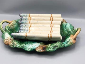 Serveerschaal - Aardewerk - Aspergeplateau 1890-1910