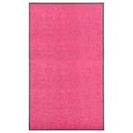 vidaXL Deurmat wasbaar 90x150 cm roze, Tuin en Terras, Verzenden, Nieuw