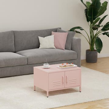 Lendo Online Table basse 68x50x44 cm Métal Rose, Huis en Inrichting, Nieuw