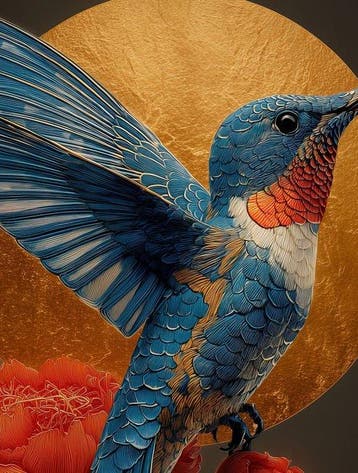 Yamila - Díptico: Colibríes en el Ocaso Dorado