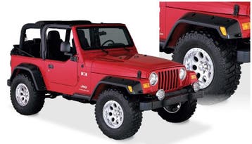 Bushwacker 97-06 Jeep TJ Max Pocket Style Flares 4pc - Black, Ophalen of Verzenden, Nieuw