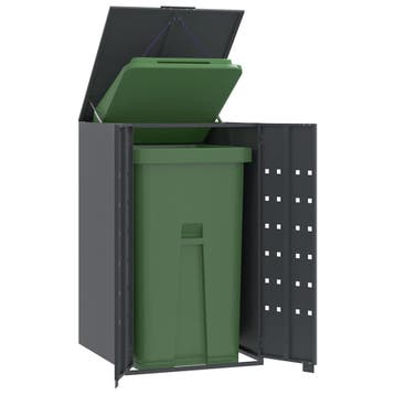 vidaXL Opbergruimte voor enkele afvalbak antraciet 69x79x117, Verzenden