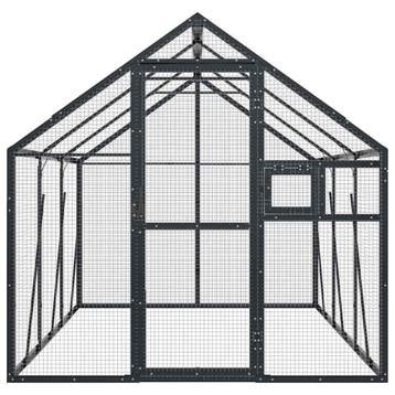 vidaXL Volière 1,79x3x1,85 m aluminium antracietkleurig, Verzenden, Nieuw