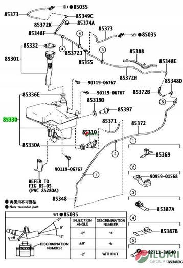 Vloeistofreservoir Lexus GS250/350/450H RC 85315-24130, Verzenden, Gebruikt, Lexus