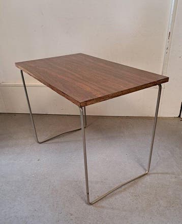 Bijzettafel - metaal en palissander - Vintage, Antiek en Kunst