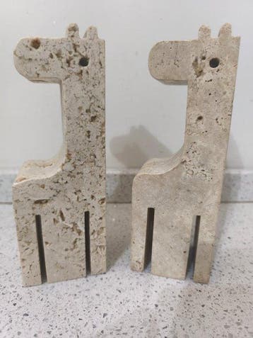 Fratelli Mannelli - sculptuur, Giraffe bookstop - 20 cm -